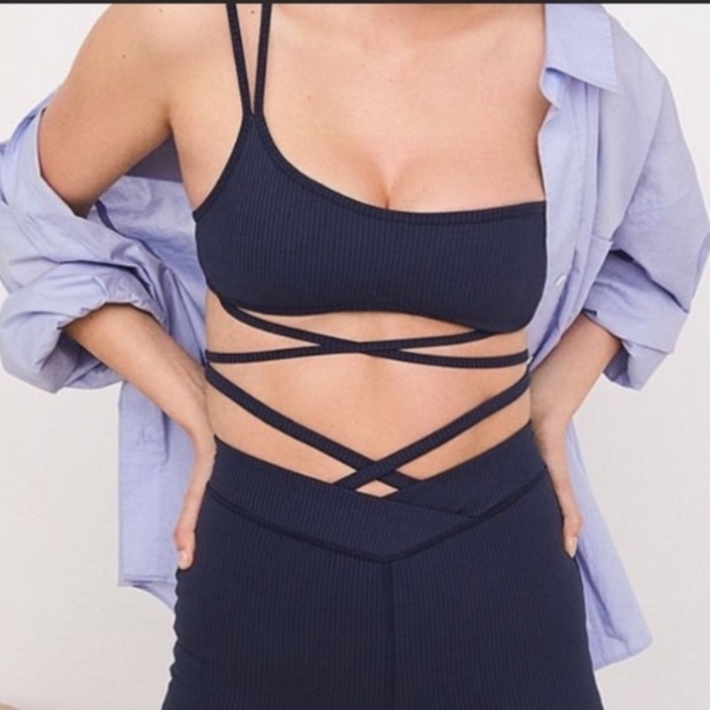 New! for love and lemons Chloe asymmetrical sports bra 10047